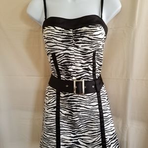 Guess animal print striped Dress Size7